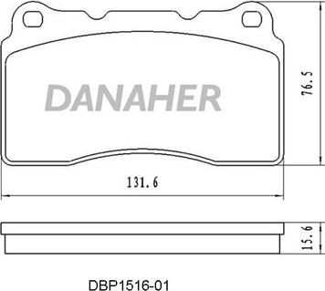 Danaher DBP1516-01 - Гальмівні колодки, дискові гальма autozip.com.ua