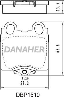 Danaher DBP1510 - Гальмівні колодки, дискові гальма autozip.com.ua