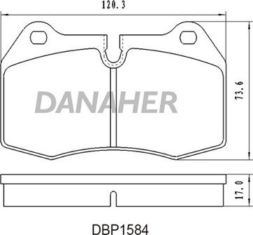 Danaher DBP1584 - Гальмівні колодки, дискові гальма autozip.com.ua