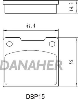 Danaher DBP15 - Гальмівні колодки, дискові гальма autozip.com.ua