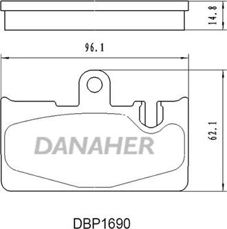 Danaher DBP1690 - Гальмівні колодки, дискові гальма autozip.com.ua