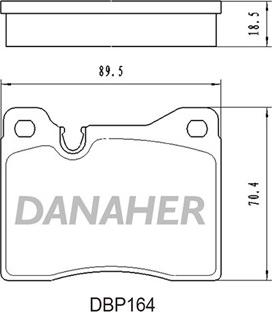 Danaher DBP164 - Гальмівні колодки, дискові гальма autozip.com.ua