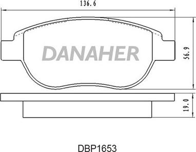 Danaher DBP1653 - Гальмівні колодки, дискові гальма autozip.com.ua