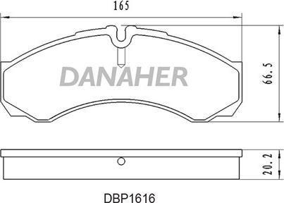 Danaher DBP1616 - Гальмівні колодки, дискові гальма autozip.com.ua