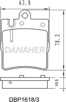 Danaher DBP1618/3 - Гальмівні колодки, дискові гальма autozip.com.ua