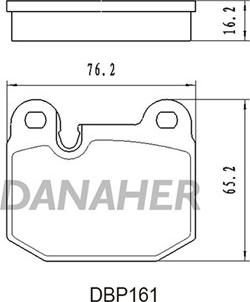Danaher DBP161 - Гальмівні колодки, дискові гальма autozip.com.ua
