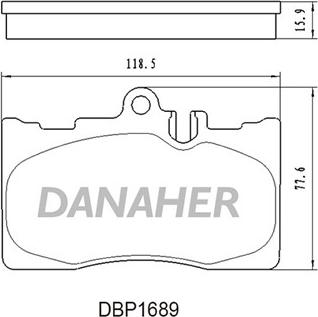 Danaher DBP1689 - Гальмівні колодки, дискові гальма autozip.com.ua