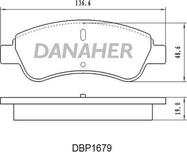 Danaher DBP1679 - Гальмівні колодки, дискові гальма autozip.com.ua