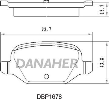 Danaher DBP1678 - Гальмівні колодки, дискові гальма autozip.com.ua