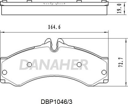 Danaher DBP1046/3 - Гальмівні колодки, дискові гальма autozip.com.ua