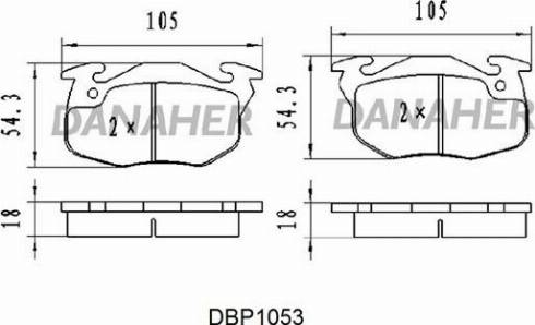 Danaher DBP1053 - Гальмівні колодки, дискові гальма autozip.com.ua