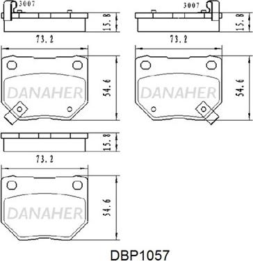 Danaher DBP1057 - Гальмівні колодки, дискові гальма autozip.com.ua