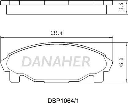Danaher DBP1064/1 - Гальмівні колодки, дискові гальма autozip.com.ua
