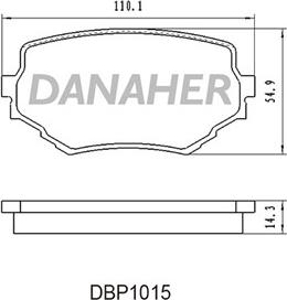 Danaher DBP1015 - Гальмівні колодки, дискові гальма autozip.com.ua