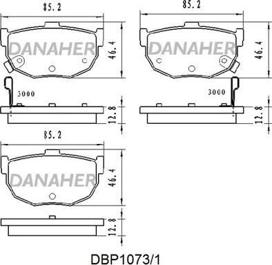 Danaher DBP1073/1 - Гальмівні колодки, дискові гальма autozip.com.ua