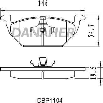 Danaher DBP1104 - Гальмівні колодки, дискові гальма autozip.com.ua