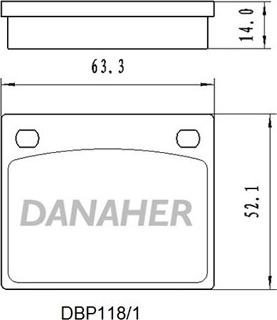 Danaher DBP118/1 - Гальмівні колодки, дискові гальма autozip.com.ua