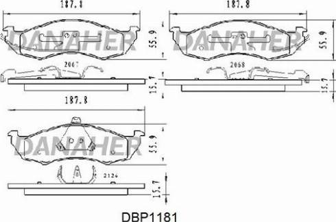 Danaher DBP118/1 - Гальмівні колодки, дискові гальма autozip.com.ua
