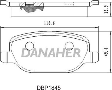 Danaher DBP1845 - Гальмівні колодки, дискові гальма autozip.com.ua