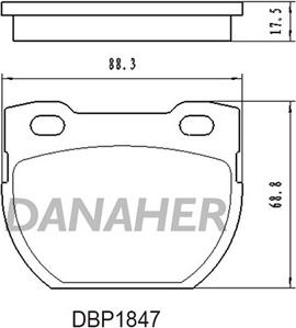 Danaher DBP1847 - Гальмівні колодки, дискові гальма autozip.com.ua