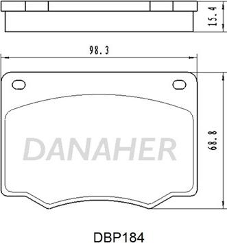 Danaher DBP184 - Гальмівні колодки, дискові гальма autozip.com.ua