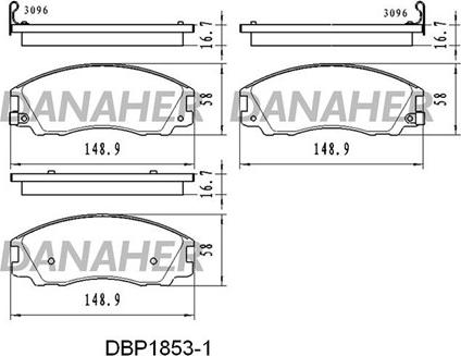 Danaher DBP1853/1 - Гальмівні колодки, дискові гальма autozip.com.ua