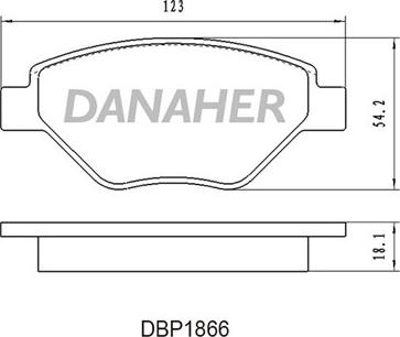 Danaher DBP1866 - Гальмівні колодки, дискові гальма autozip.com.ua