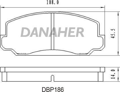 Danaher DBP186 - Гальмівні колодки, дискові гальма autozip.com.ua