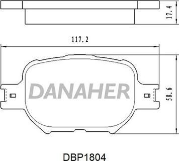 Danaher DBP1804 - Гальмівні колодки, дискові гальма autozip.com.ua