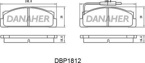 Danaher DBP1812 - Гальмівні колодки, дискові гальма autozip.com.ua