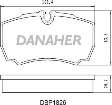 Danaher DBP1826 - Гальмівні колодки, дискові гальма autozip.com.ua