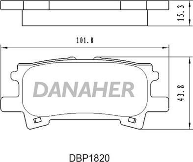 Danaher DBP1820 - Гальмівні колодки, дискові гальма autozip.com.ua