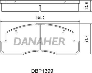 Danaher DBP1399 - Гальмівні колодки, дискові гальма autozip.com.ua