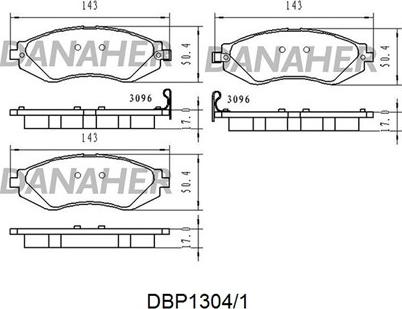 Danaher DBP1304/1 - Гальмівні колодки, дискові гальма autozip.com.ua