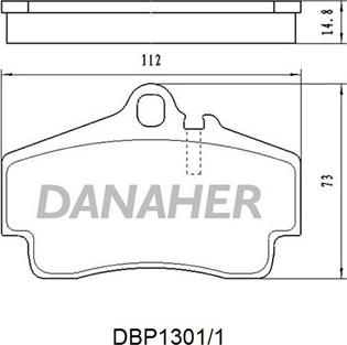 Danaher DBP1301/1 - Гальмівні колодки, дискові гальма autozip.com.ua