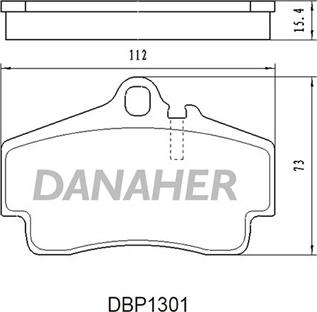 Danaher DBP1301 - Гальмівні колодки, дискові гальма autozip.com.ua