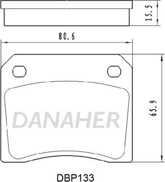 Danaher DBP133 - Гальмівні колодки, дискові гальма autozip.com.ua