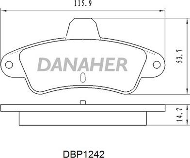 Danaher DBP1242 - Гальмівні колодки, дискові гальма autozip.com.ua