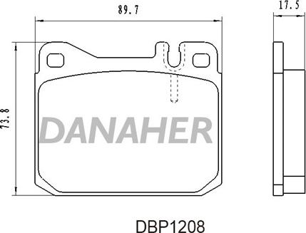 Danaher DBP1208 - Гальмівні колодки, дискові гальма autozip.com.ua
