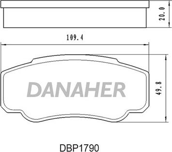 Danaher DBP1790 - Гальмівні колодки, дискові гальма autozip.com.ua