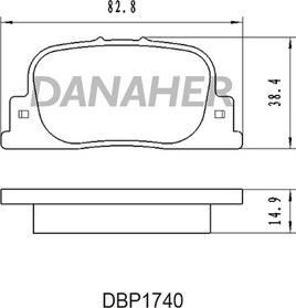 Danaher DBP1740 - Гальмівні колодки, дискові гальма autozip.com.ua