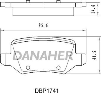 Danaher DBP1741 - Гальмівні колодки, дискові гальма autozip.com.ua