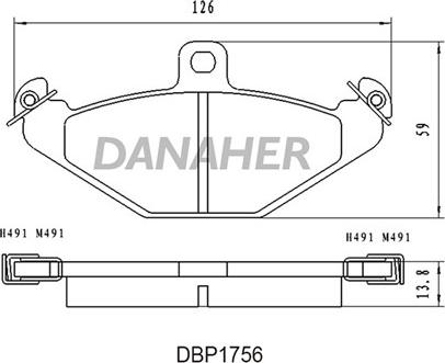 Danaher DBP1756 - Гальмівні колодки, дискові гальма autozip.com.ua
