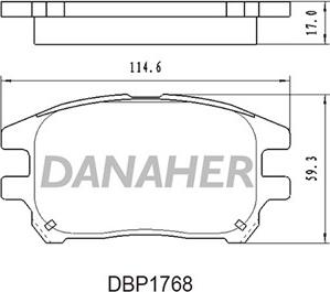 Danaher DBP1768 - Гальмівні колодки, дискові гальма autozip.com.ua