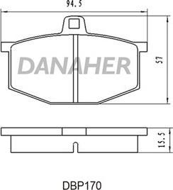 Danaher DBP170 - Гальмівні колодки, дискові гальма autozip.com.ua