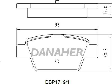 Danaher DBP1719/1 - Гальмівні колодки, дискові гальма autozip.com.ua