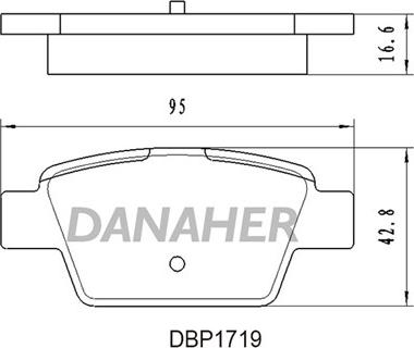 Danaher DBP1719 - Гальмівні колодки, дискові гальма autozip.com.ua