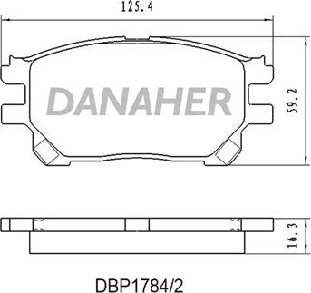 Danaher DBP1784/2 - Гальмівні колодки, дискові гальма autozip.com.ua