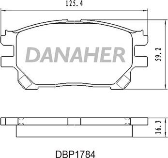 Danaher DBP1784 - Гальмівні колодки, дискові гальма autozip.com.ua
