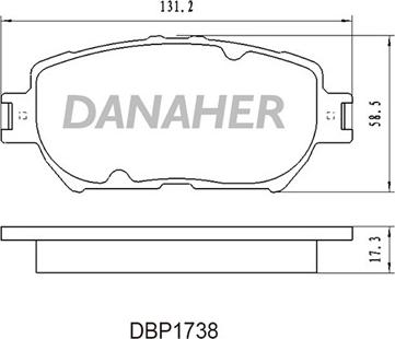Danaher DBP1738 - Гальмівні колодки, дискові гальма autozip.com.ua